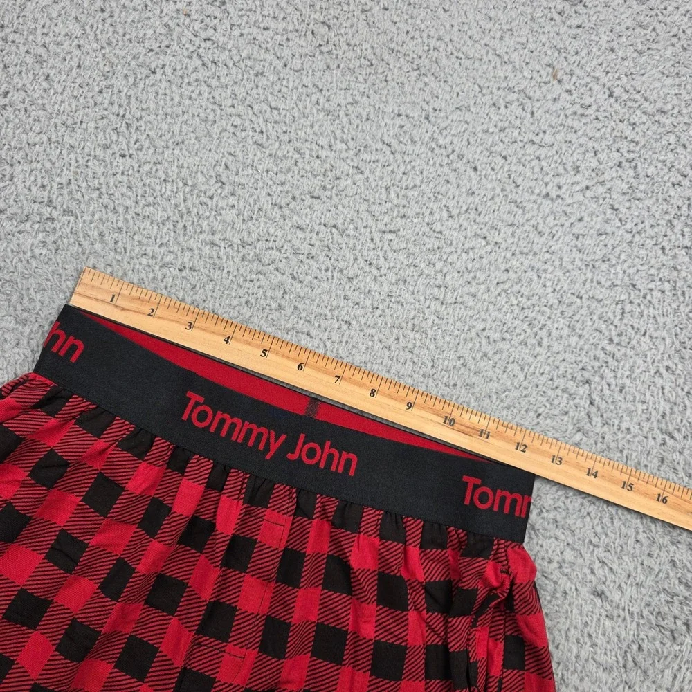 Tommy John Mens Sleep Short Red Black Buffalo Plaid‎ Checkered Modal Size S NWT
